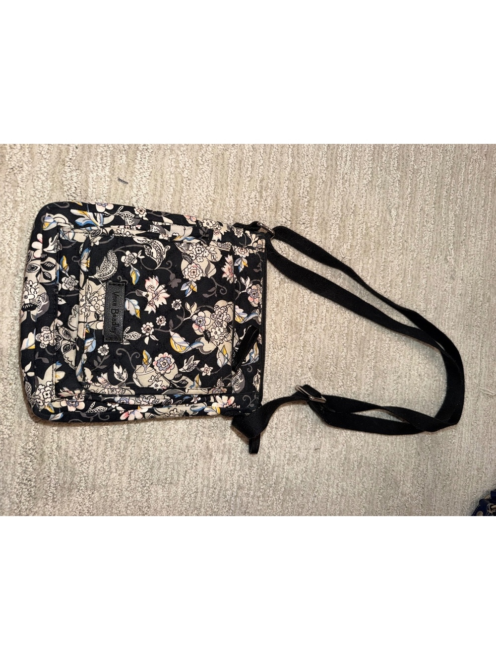 Vera Bradley black floral crossbody bag